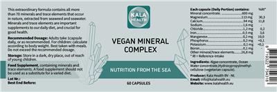 Vegan Mineral Complex label