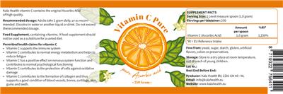 Vitamin C Pure label