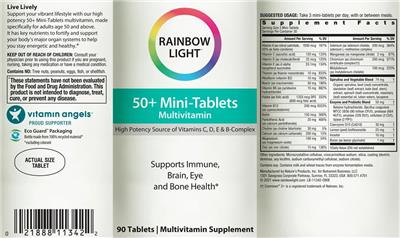 50+ Mini-Tablets label
