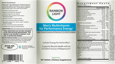 Men’s Multivitamin for Performance Energy label