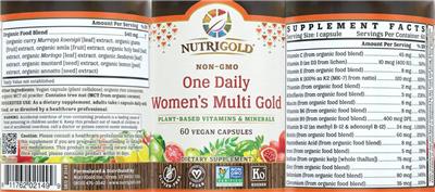 One Daily Women's Multi Gold label