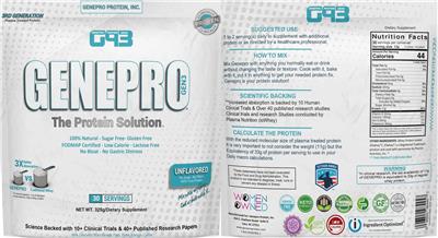 Genepro Gen3 Unflavored label