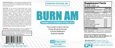 Burn AM label