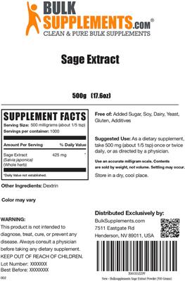 Sage Extract label
