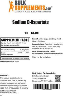 Sodium D-Aspartate label
