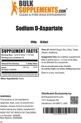 Sodium D-Aspartate label