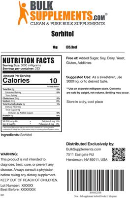 Sorbitol label