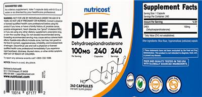 DHEA 100 mg label