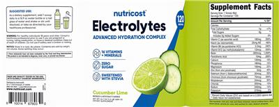 Electrolytes Advanced Hydration Complex Cucumber Lime label
