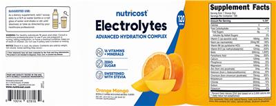 Electrolytes Advanced Hydration Complex Orange Mango label