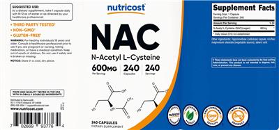 NAC 600 mg label