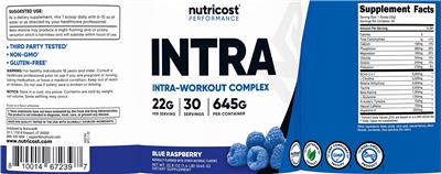 Intra Blue Raspberry label