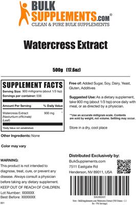 Watercress Extract label