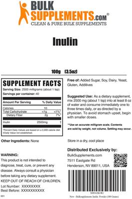 Inulin label