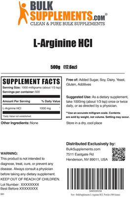 L-Arginine HCl label