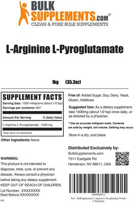 L-Arginine L-Pyroglutamate label
