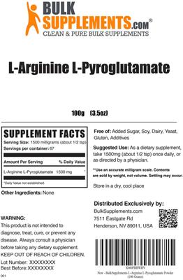 L-Arginine L-Pyroglutamate label