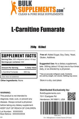 L-Carnitine Fumarate label