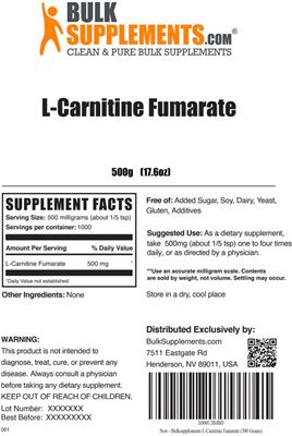 L-Carnitine Fumarate label
