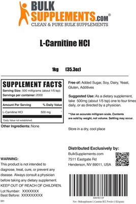 L-Carnitine HCl label