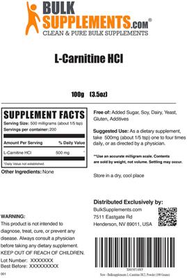 L-Carnitine HCl label