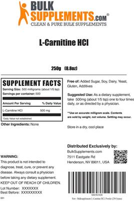L-Carnitine HCl label