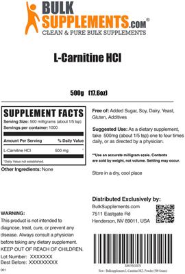 L-Carnitine HCl label