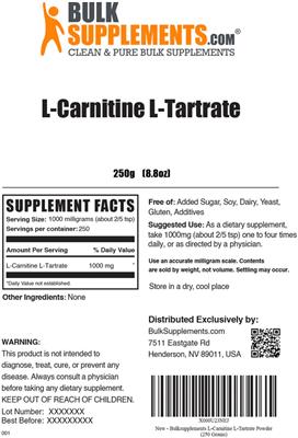 L-Carnitine L-Tartrate label