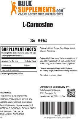 L-Carnosine label