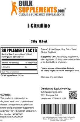 L-Citrulline label
