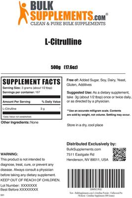 L-Citrulline label