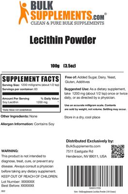 Lecithin Powder label
