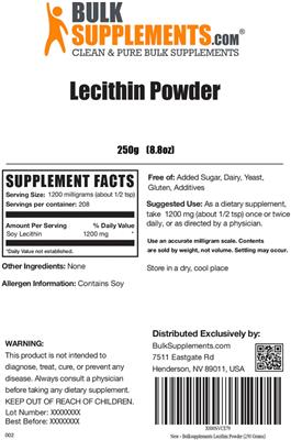 Lecithin Powder label