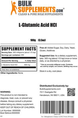 L-Glutamic Acid HCl label