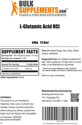 L-Glutamic Acid HCl label