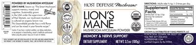 Lion's Mane label