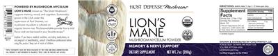 Lion's Mane label