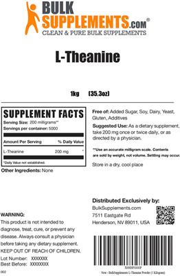 L-Theanine label