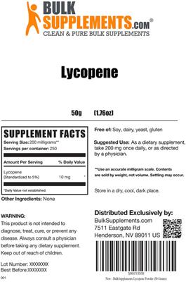 Lycopene label
