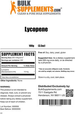 Lycopene label