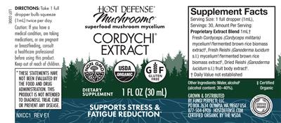Cordychi Extract label