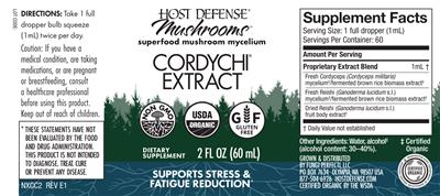 Cordychi Extract label