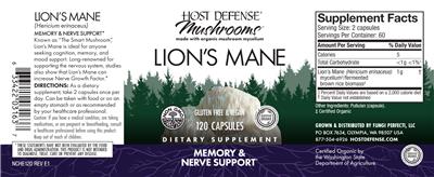 Lion's Mane label