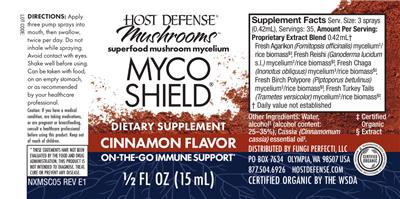 Myco Shield Spray Cinnamon label