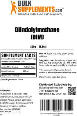 Diindolylmethane (DIM) label
