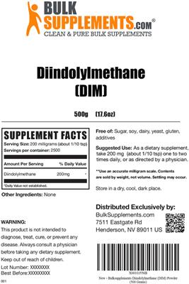 Diindolylmethane (DIM) label