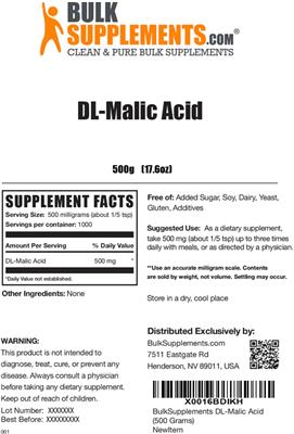 DL-Malic Acid label