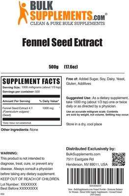 Fennel Seed Extract label