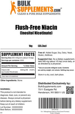 Flush-Free Niacin (Inositol Nicotinate) label