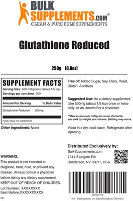 Glutathione Reduced label